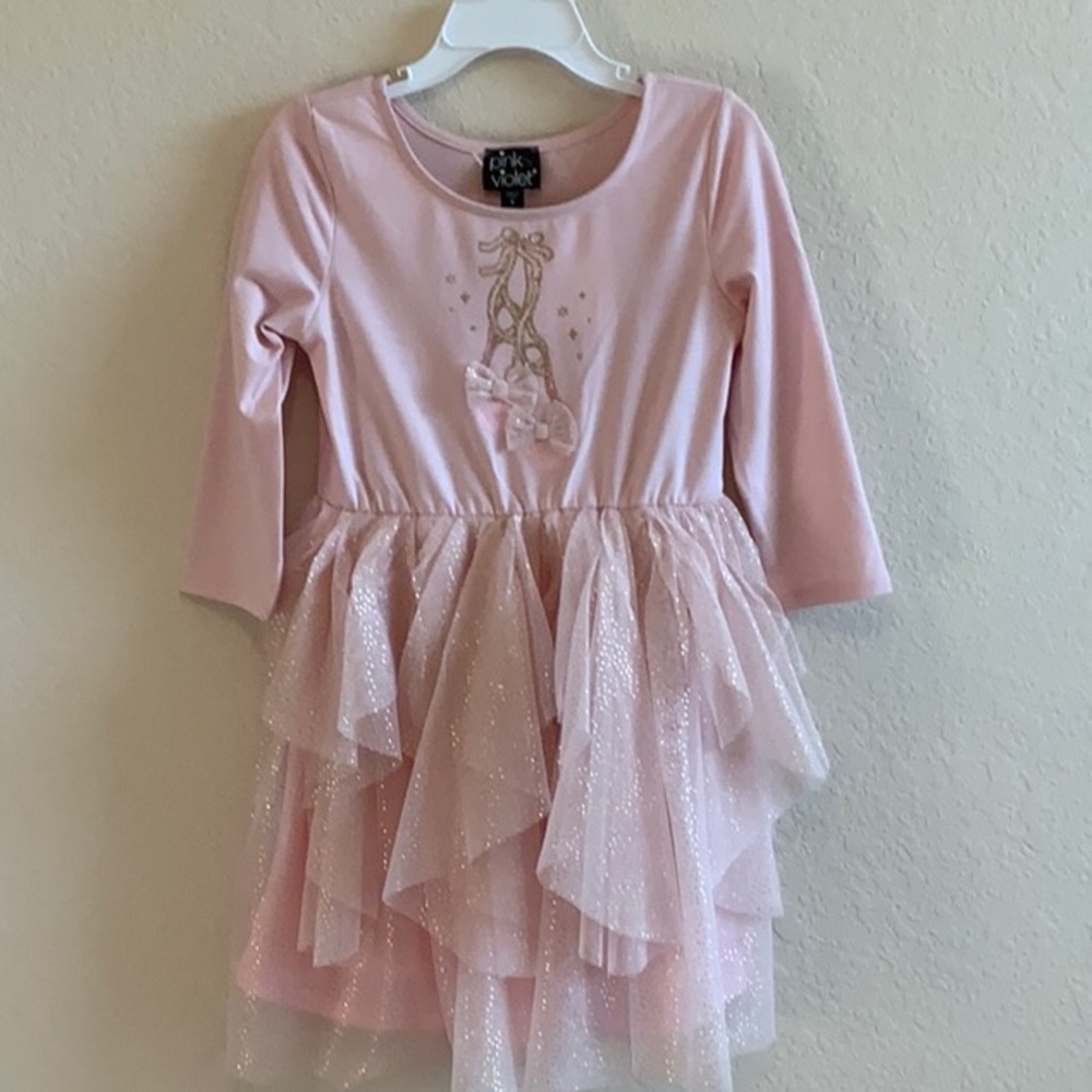Pink & Violet Charming Pink Dress with Tulle Layers size 5 new with no tags